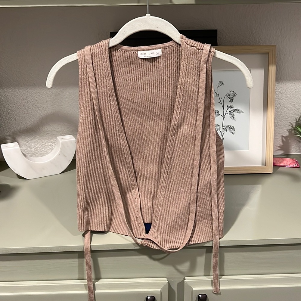 Ribbed Wrap Top